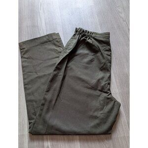 Dialougue Olive Green Linen Pants - Size 10 - Linen Blend